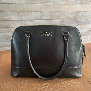 Kate Spade Black Leather Purse with Pink Interior